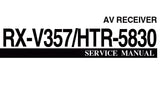 YAMAHA HTR-5830 RX-V357 AV RECEIVER SERVICE MANUAL INC PCBS BLK DIAG SCHEM DIAGS AND PARTS LIST 70 PAGES ENG