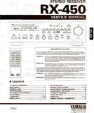 YAMAHA RX-450 STEREO RECEIVER SERVICE MANUAL INC BLK DIAG PCBS SCHEM DIAGS AND PARTS LIST 41 PAGES ENG