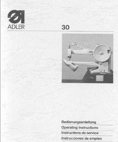 ADLER 30 NAHMASCHINE SEWING MACHINE  BEDIENUNGSANLEITUNG 11 SEITE DEUTSCH  ENG FRANC ESP