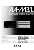 AKAI AA-M3 AA-M3L SYNTHESIZER STEREO RECEIVER OPERATORS MANUAL 41 PAGES ENG FR NL SVENSKA DE ESP