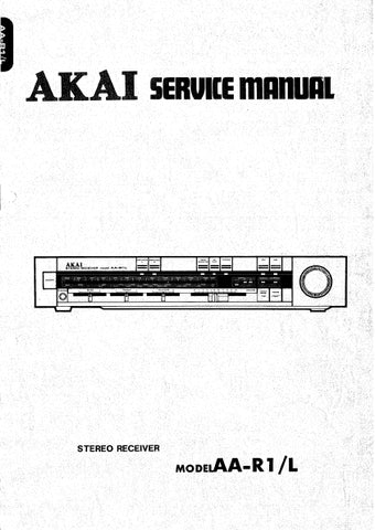 AKAI AA-R1 AA-R1L STEREO RECEIVER SERVICE MANUAL INC PCBS SCHEM DIAGS AND PARTS LIST 33 PAGES ENG