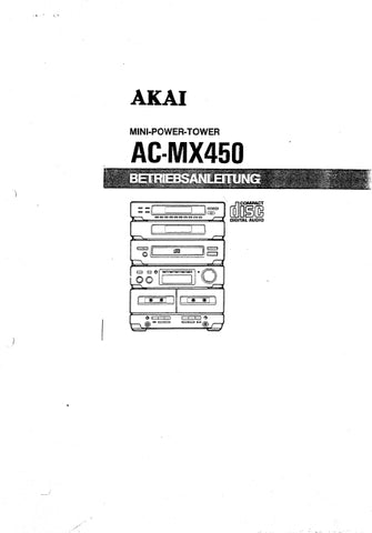AKAI AC-MX450 MINI-POWER-TOWER BETRIEBSANLEITUNG 15 SEITE DEUT