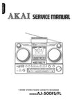 AKAI AJ-500FS AJ-500FL 4 BAND STEREO RADIO CASSETTE RECORDER SERVICE MANUAL INC PCBS SCHEM DIAGS AND PARTS LIST 39 PAGES ENG