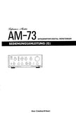 AKAI AM-73 DIGITAL INTEGRATED AMPLIFIER OPERATORS MANUAL MANUEL DE L'UTILISATEUR BEDIENUNGSANLEITUNG 57 PAGES ENG FR DE