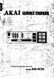 AKAI AM-M20 STEREO INTEGRATED AMPLIFIER SERVICE MANUAL INC PCBS SCHEM DIAGS AND PARTS LIST 24 PAGES ENG