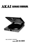 AKAI AP-M300 SEMI AUTOMATIC TURNTABLE SERVICE MANUAL INC SCHEM DIAG AND PARTS LIST 11 PAGES ENG