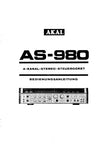 AKAI AS-980 4 KANAL STEREO STEUERGERAT BEDIENUNGSANLEITUNG MIT ANSCHLUSSE 11 SEITE DEUT