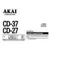 AKAI CD-27 CD-37 CD-SPIELER BEDIENUNGSANLEITUNG MIT ANSCHLUSSE 17 SEITE DEUT