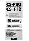 AKAI CS-F110 CS-F12 STEREO CASSETTE DECK OPERATOR'S MANUAL MANUEL DE L'UTILISATEUR GEBRUIKSAANWIJZING BRUKSANVISNING BEDIENUNGSANLEITUNG MANUAL DE USUARIO INC CONN DIAGS 44 PAGES ENG FRANC NL SVENSKA DEUT ESP