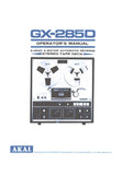 AKAI GX-285D STEREO TAPE DECK OPERATOR'S MANUAL 17 PAGES ENG