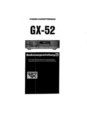 AKAI GX-52 STEREO-CASSETTENDECK BEDIENUNGSANLEITUNG 10 SEITE DEUT