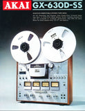 AKAI GX-630D-SS STEREO TAPE DECK CATALOG 4 PAGES ENG