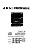 AKAI AC-520 AC-523R AC-525K AC-720 AC-723R AC-725K SR-525 SR-720 MINI COMPONENT STEREO SYSTEM SERVICE MANUAL INC SCHEM DIAGS 42 PAGES ENG