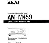 AKAI AM-M459 STEREO INTEGRATED AMPLIFIER OPERATORS MANUAL BEDIENUNGSANLEITUNG 39 PAGES ENG DE