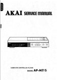 AKAI AP-M7 AP-M7S COMPUTER CONTROLLED PLAYER SERVICE MANUAL INC SCHEM DIAGS 32 PAGES ENG