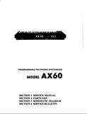 AKAI AX60 PROGRAMMABLE POLYPHONIC SYNTHESIZER SERVICE MANUAL INC SCHEM DIAGS 45 PAGES ENG