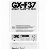 AKAI GX-F37 STEREO CASSETTE DECK OPERATORS MANUAL 9 PAGES ENG