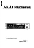 AKAI HX-1 STEREO CASSETTE DECK  SERVICE MANUAL INC SCHEMATIC DIAGRAMS 28 PAGES ENG