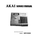 AKAI MPC-2000 MIDI PRODUCTION CENTER SERVICE MANUAL INC SCHEM DIAGS 16 PAGES ENG