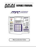 AKAI MPC-4000 MUSIC PRODUCTION CENTER SERVICE MANUAL INC SCHEM DIAGS 54 PAGES ENG