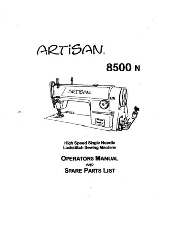 ARTISAN 8500N SEWING MACHINE OPERATORS MANUAL 27 PAGES ENG