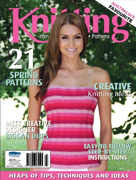 AUSTRALIAN KNITTING  VOL 5 NO 3 MARCH 2013 KNITTING PATTERNS KNITTING MAGAZINE 84 PAGES ENG