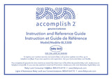 BABY LOCK ACCOMPLISH 2 BL530B SEWING MACHINE MACHINE A COUDRE INSTRUCTION AND REFERENCE GUIDE 60 PAGES ENG FRANC