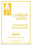 BABY LOCK BL18A NATALIE A-LINE SERIES SEWING MACHINE MAQUINA DE COSER MACHINE A COUDRE INSTRUCTION AND REFERENCE GUIDE 70 PAGES ENG ESP FRANC