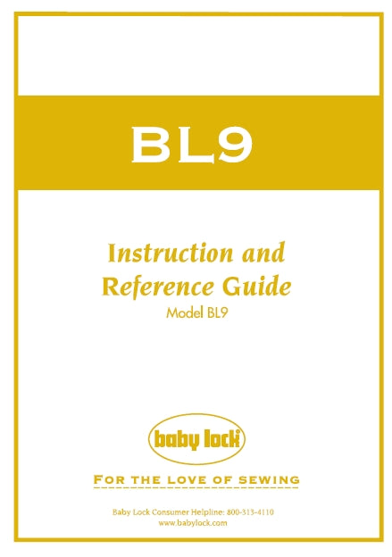 BABY LOCK BL9 SEWING MACHINE INSTRUCTION AND REFERENCE GUIDE 56 PAGES ENG ESP FRANC