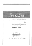 BABY LOCK BLE8W-2 EVOLUTION MACHINE A COUDRE MANUEL D'INSTRUCTION ET GUIDE DE REFERENCE 92 PAGES FRANC