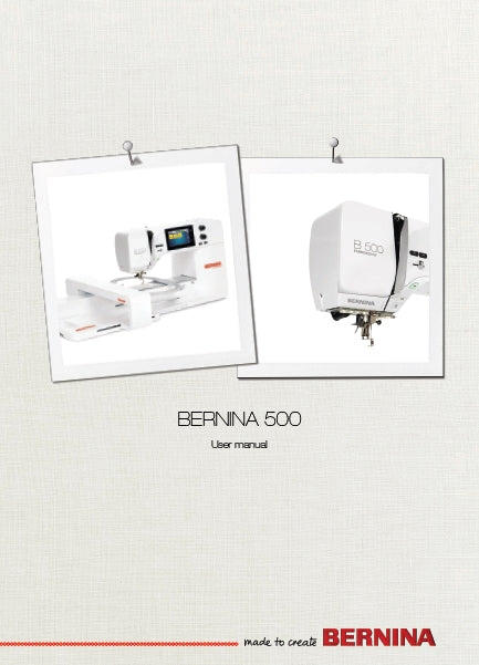 BERNINA 500 SEWING MACHINE USER MANUAL 160 PAGES ENG