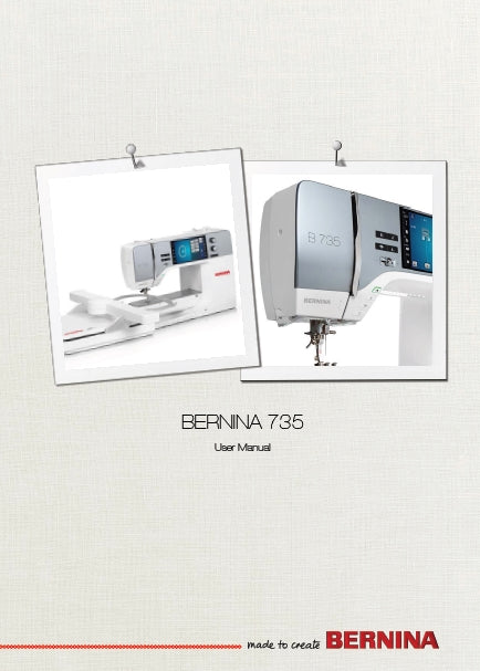 BERNINA 735 SEWING MACHINE USER MANUAL 200 PAGES ENG