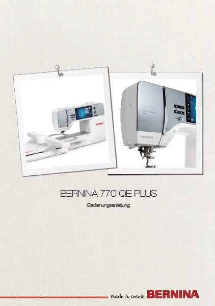 BERNINA 770 QE PLUS NAHMASCHINE BEDIENUNGSANLEITUNG 206 SEITE DEUT