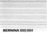 BERNINA 1004 1005 SEWING MACHINE INSTRUCTION MANUAL 33 PAGES ENG