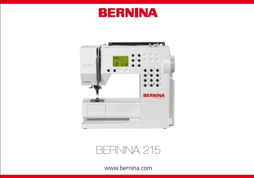 BERNINA 215 SEWING MACHINE INSTRUCTION MANUAL 38 PAGES ENG