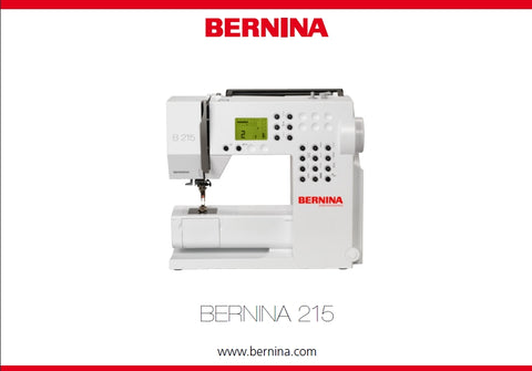 BERNINA 215 MACCHINA DA CUCIRE ISTRUZIONI PER L'USO 38 PAGES ITAL