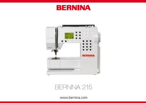 BERNINA 215 MAQUINA DE COSER MANUAL DE INSTRUCCIONES 38 PAGES ESP