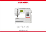 BERNINA 215 MACHINE A COUDRE MODE D'EMPLOI 38 PAGES FRANC