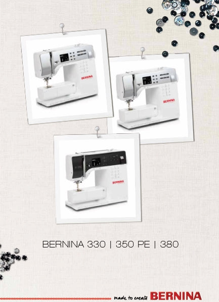 BERNINA 330 350 PE 380 SEWING MACHINE INSTRUCTION MANUAL 52 PAGES ENG