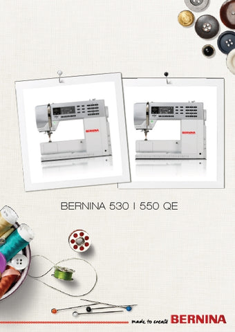 BERNINA 530 550 QE MACCHINA DA CUCIRE ISTRUZIONI PER L'USO 94 PAGES ITAL