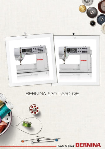 BERNINA 530 550 QE MACHINE A COUDRE MODE D'EMPLOI 94 PAGES FRANC