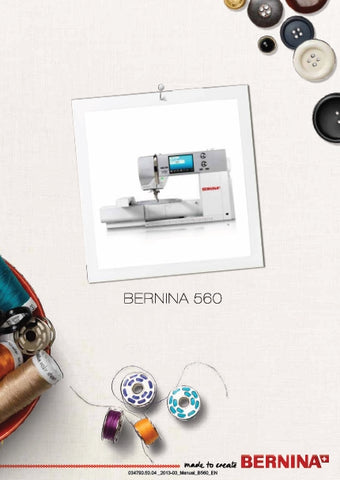 BERNINA 560 SEWING MACHINE USER GUIDE 192 PAGES ENG