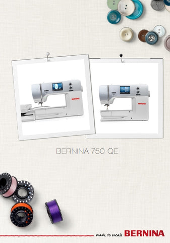 BERNINA 750 QE SEWING MACHINE INSTRUCTION MANUAL 198 PAGES ENG