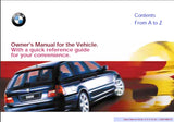 BMW 325i 325xi 2000/2001 MOTOR CAR OWNERS MANUAL 203 PAGES ENGLISH