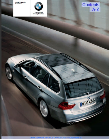 BMW 325xi 2006 MOTOR CAR OWNERS MANUAL 160 PAGES ENGLISH