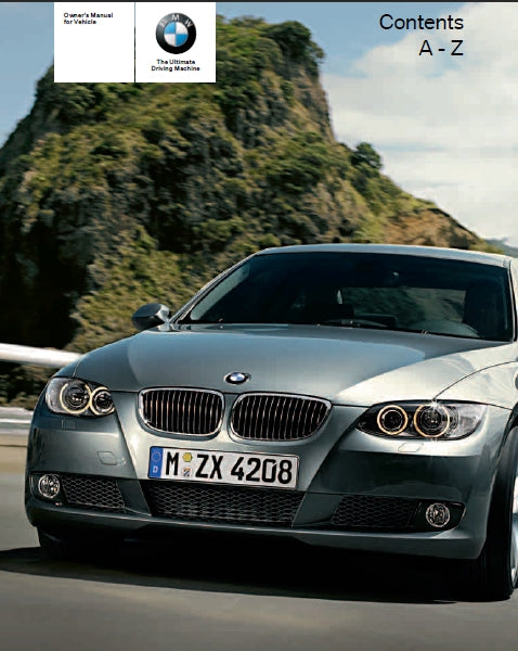 BMW 328i 328i X DRIVE 335i 335i X DRIVE M3 MOTOR CAR OWNERS MANUAL 188 PAGES ENGLISH
