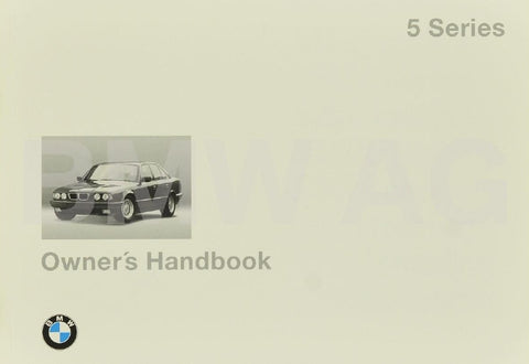 BMW 5 SERIES MOTOR CAR OWNERS HANDBOOK 77 PAGES ENGLISH