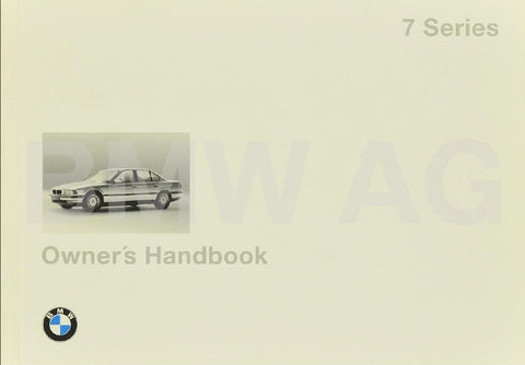BMW 7 SERIES 1994 730i 730iL 740i 740iL 750i 750iL MOTOR CAR OWNERS HANDBOOK 79 PAGES ENGLISH