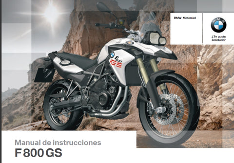 BMW F800GS MOTOCICLETA MANUAL DE INSTRUCCIONES 202 PAGINA ESPANOL