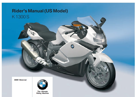 BMW K1300S MOTORCYCLE RIDERS MANUAL 170 PAGES ENGLISH